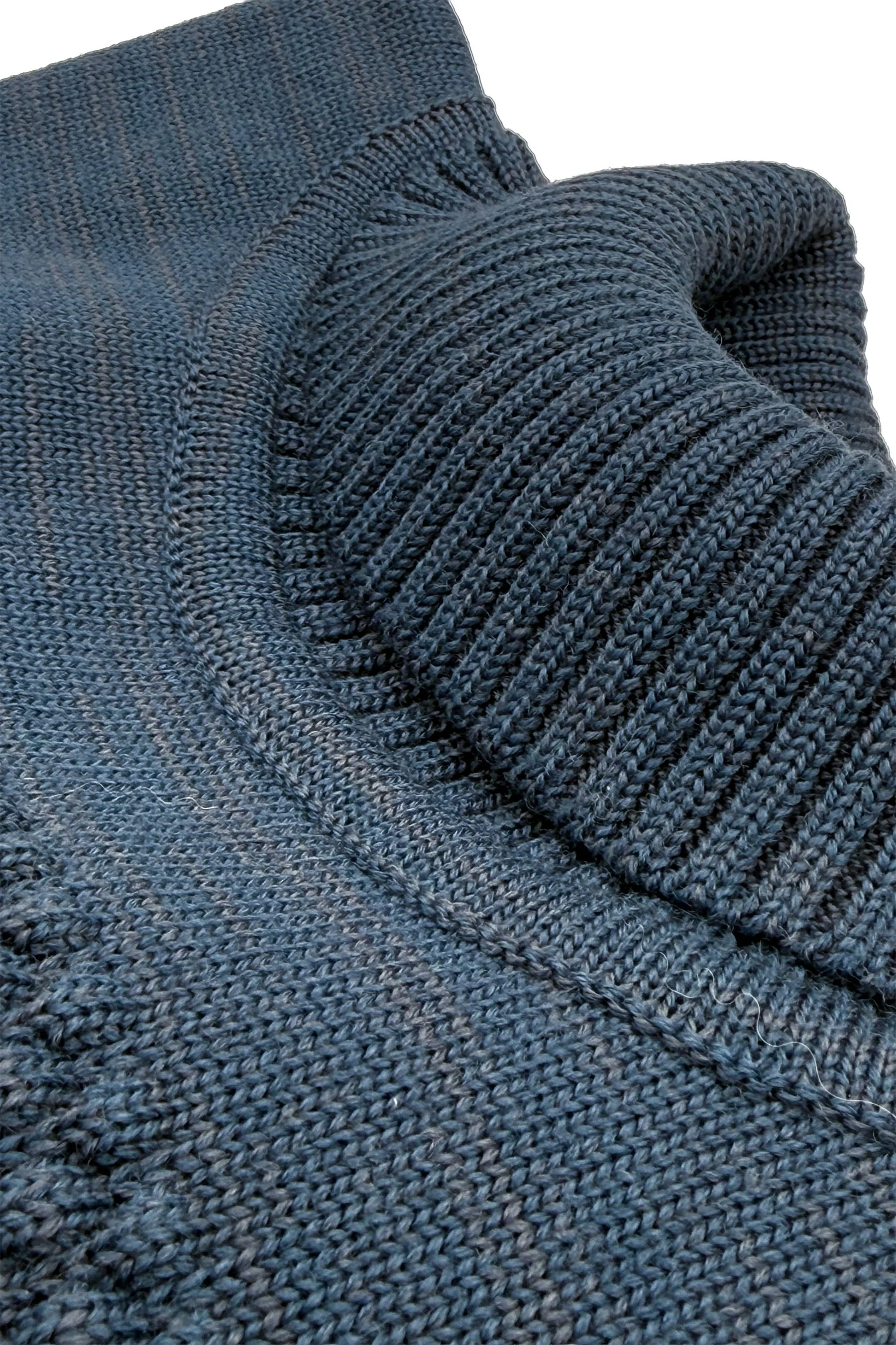 FISHERMAN sweater | høj hals, tidal fade blue - Image 3