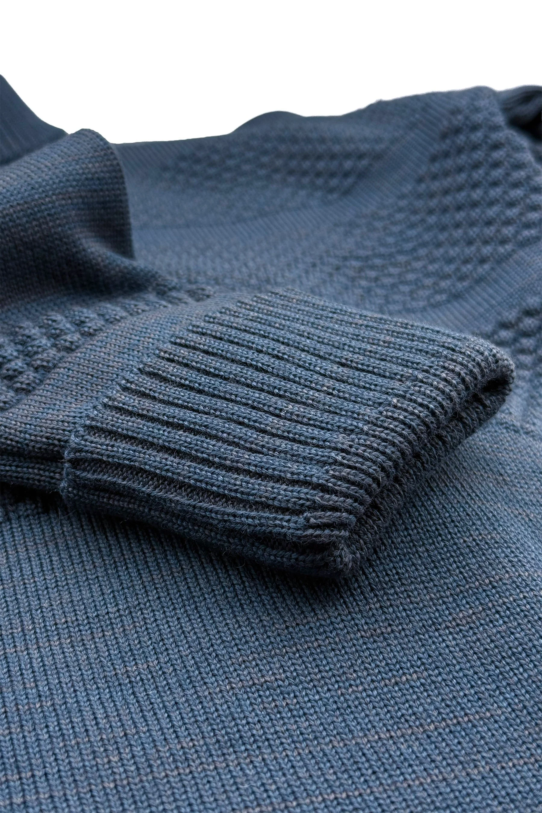 FISHERMAN sweater | høj hals, tidal fade blue - Image 4