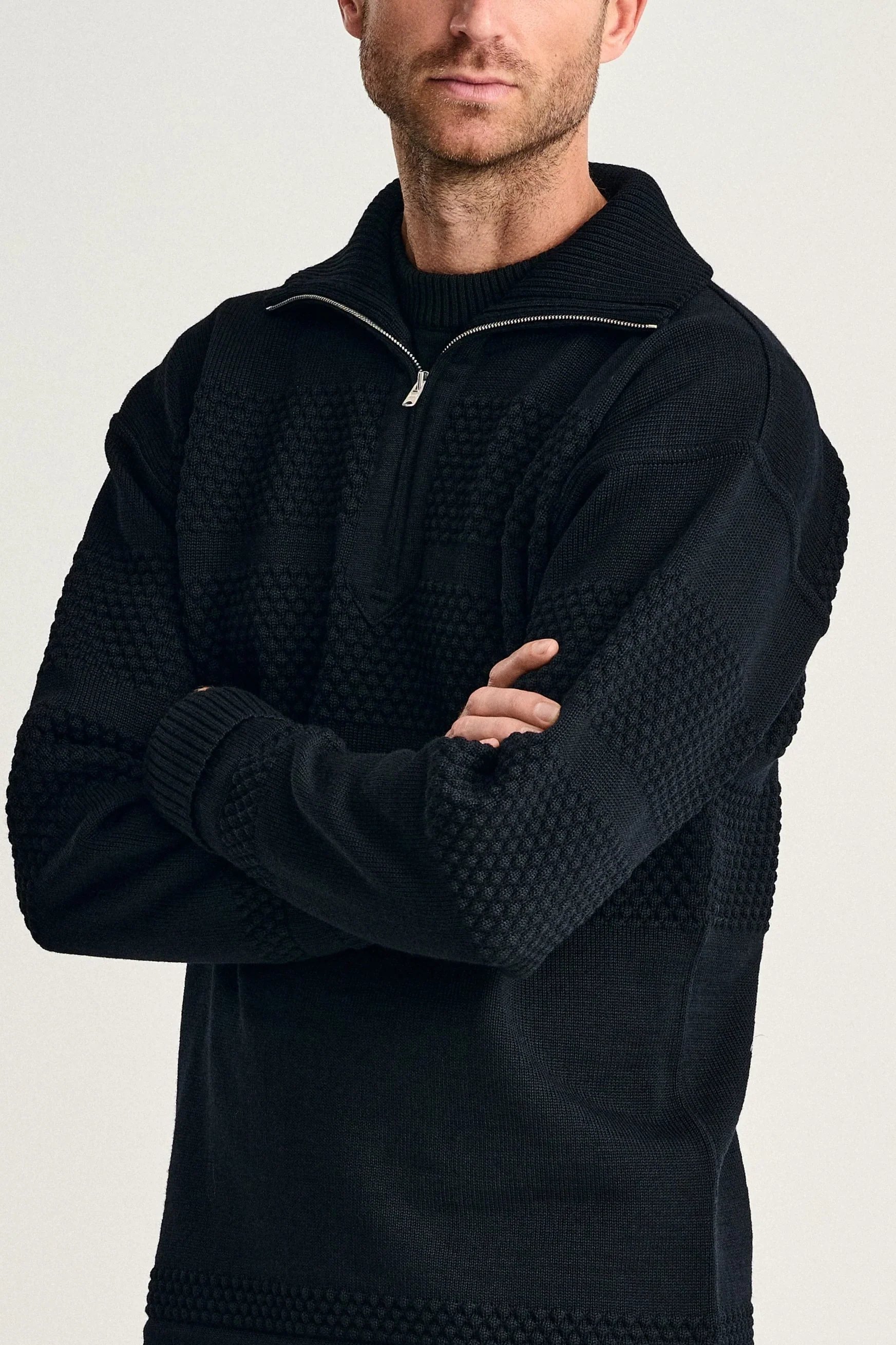 FISHERMAN short zip | kort lynlås, navy blue - Image 5