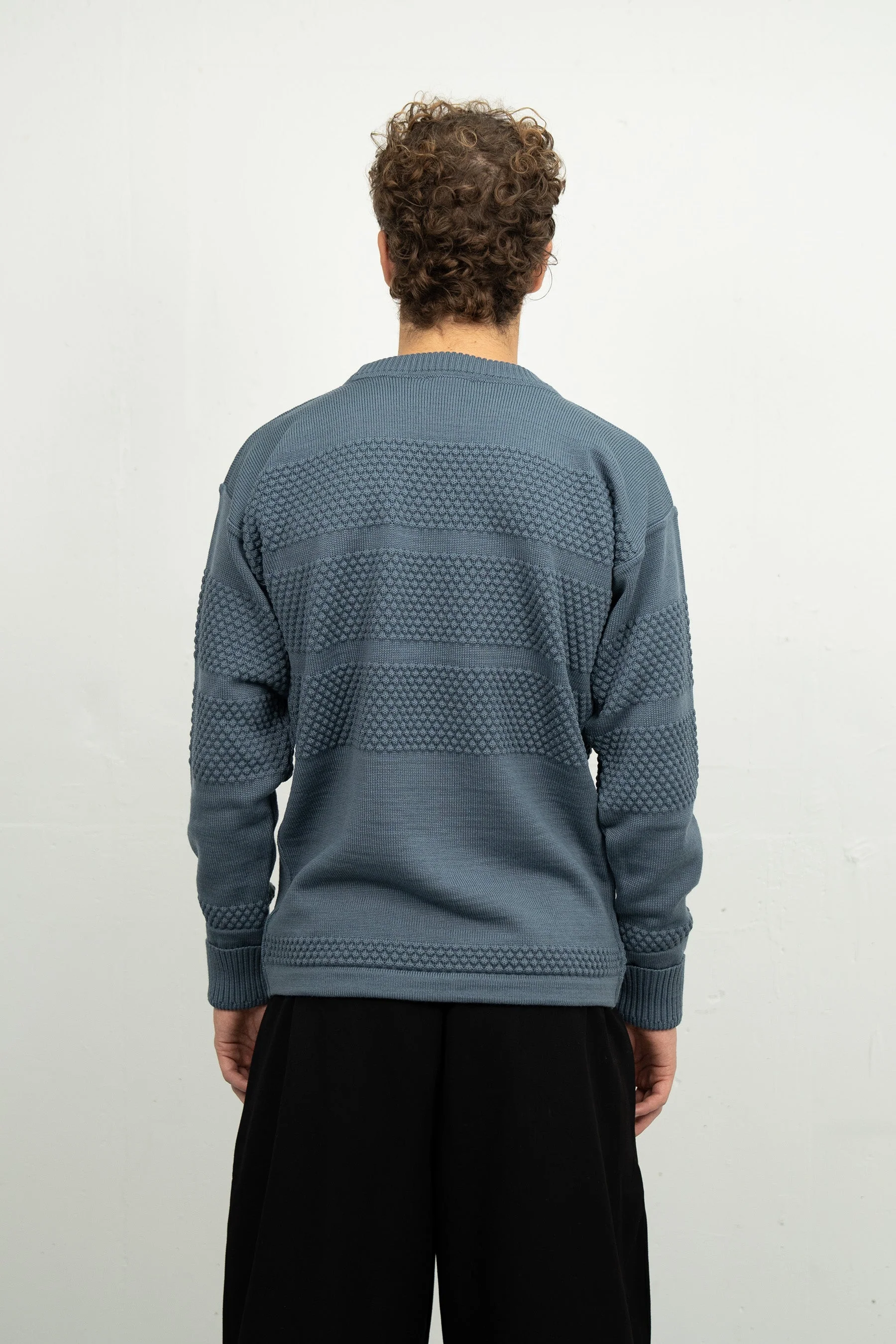 FISHERMAN crew neck | rund hals, slate blue - Image 5