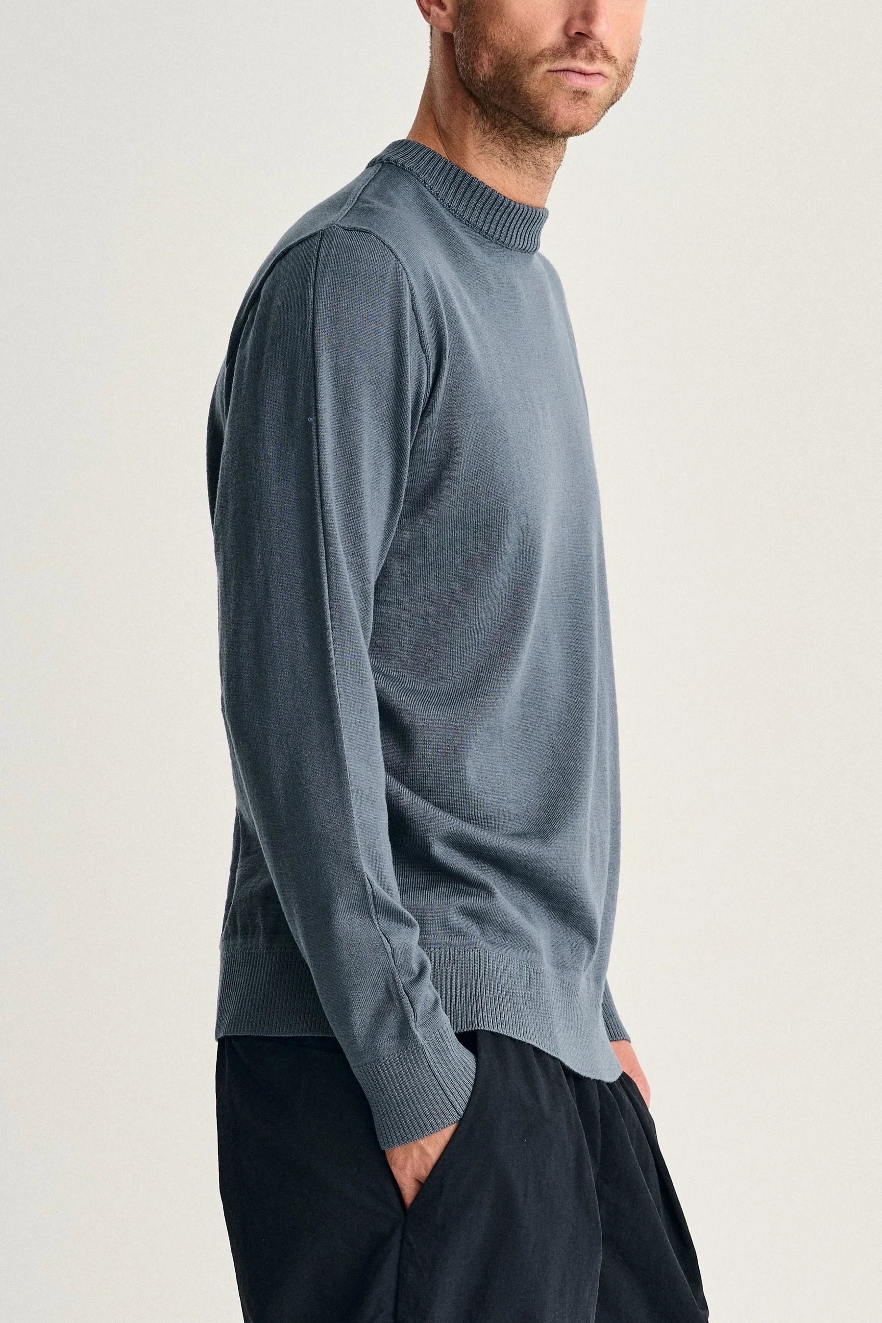 SOLO crew neck | rund hals, slate blue (f) - Image 5
