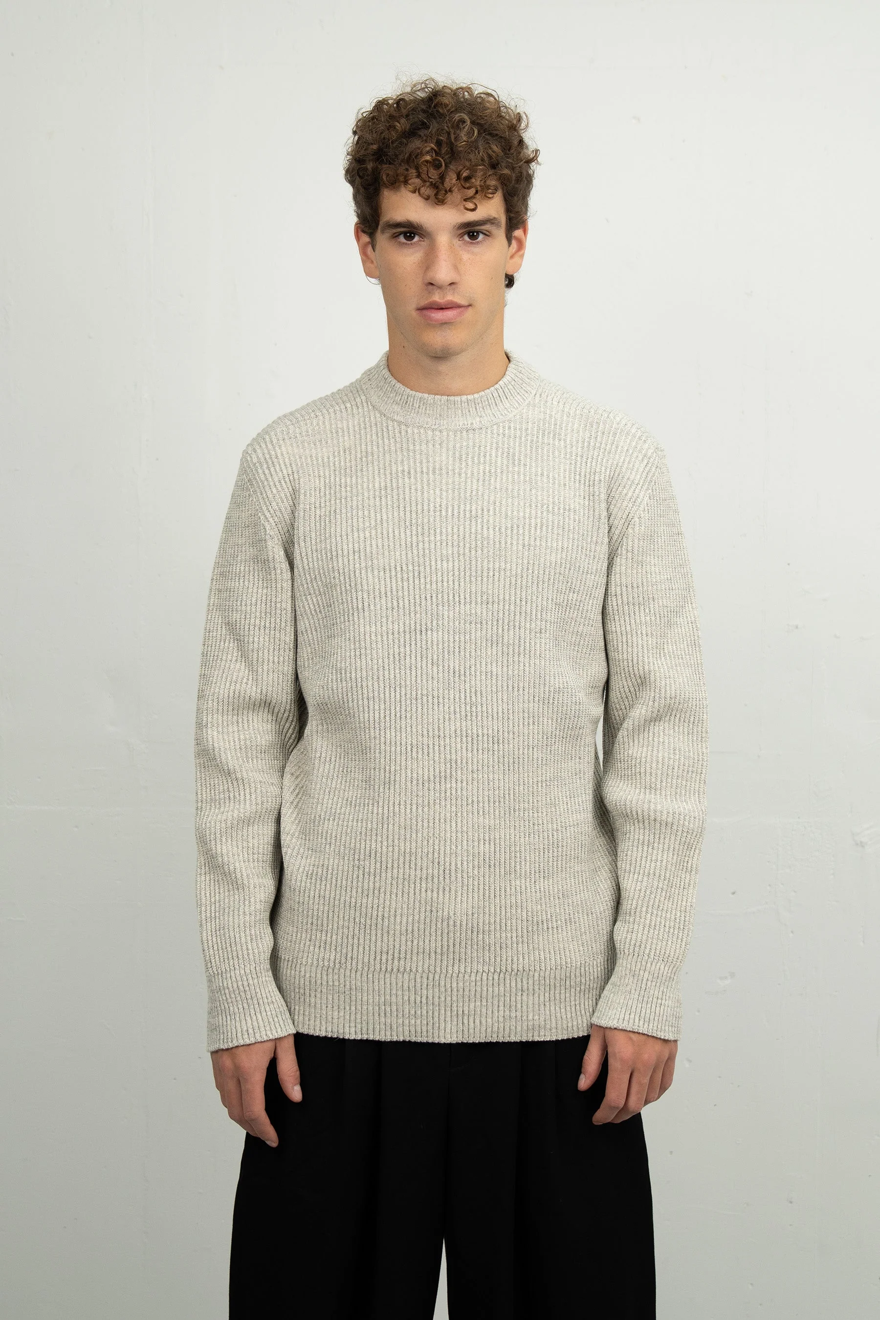 FENDER crew neck | rund hals, natural melange white - Image 2