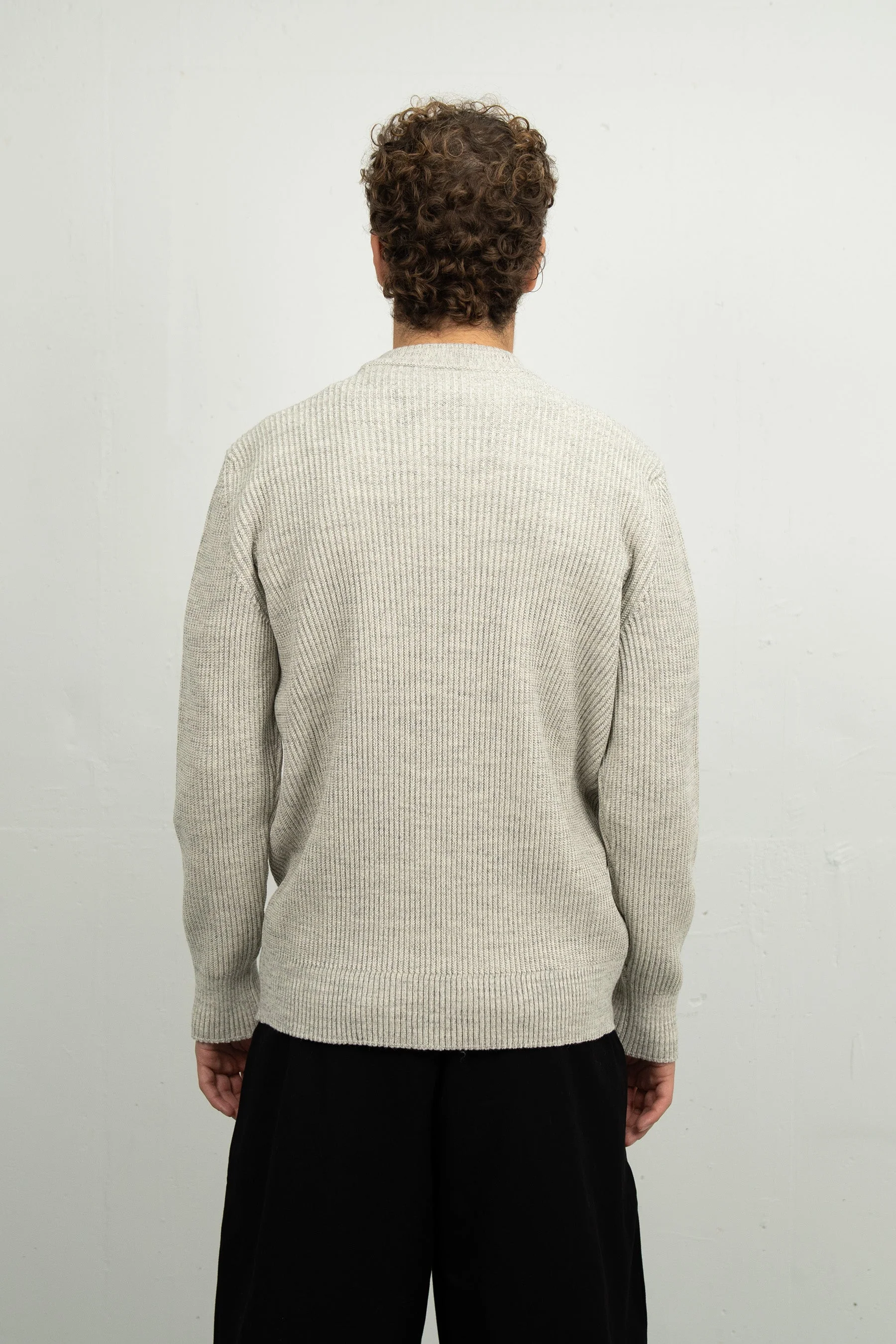 FENDER crew neck | rund hals, natural melange white - Image 4