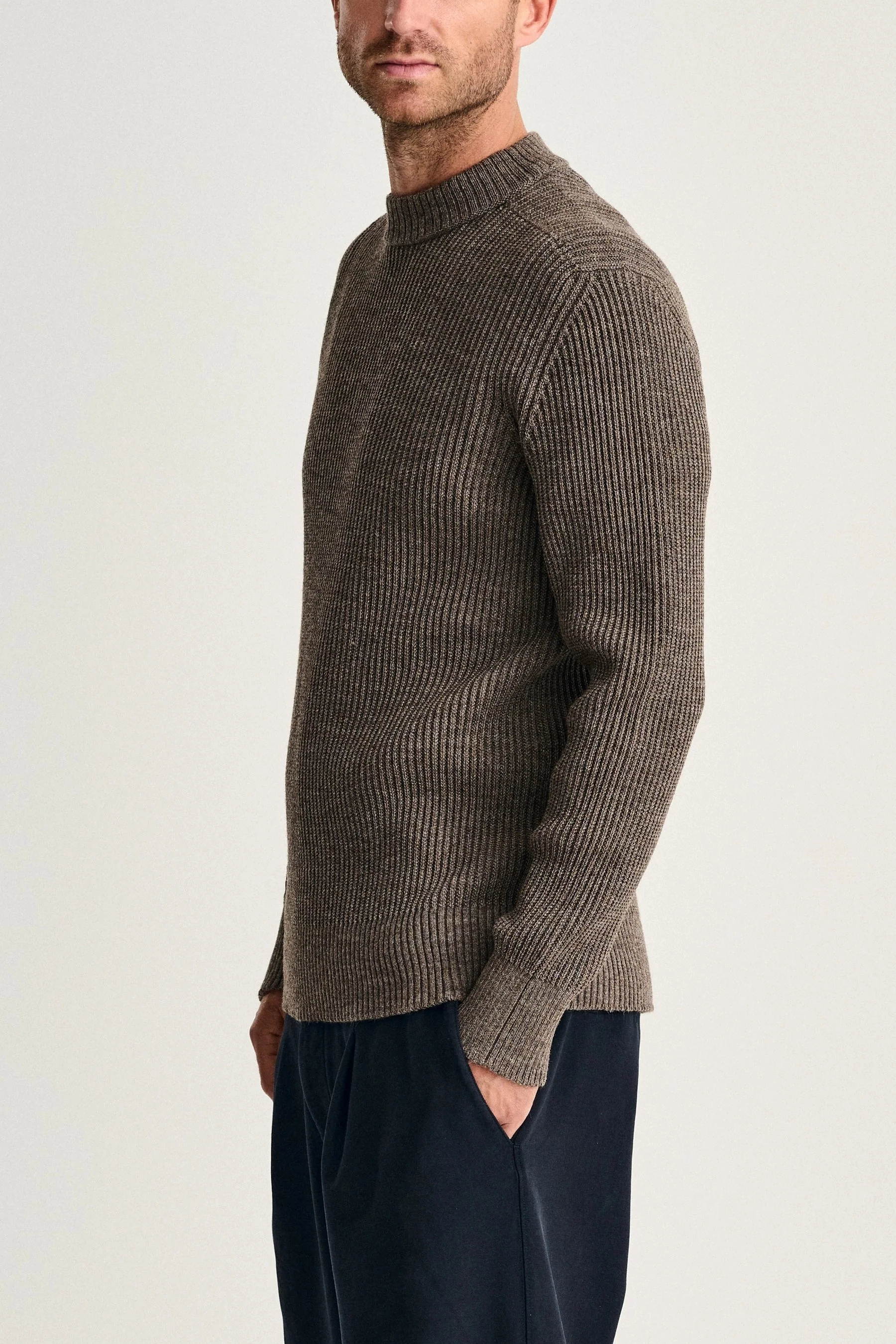 FENDER crew neck | rund hals, terra-II brown - Image 4
