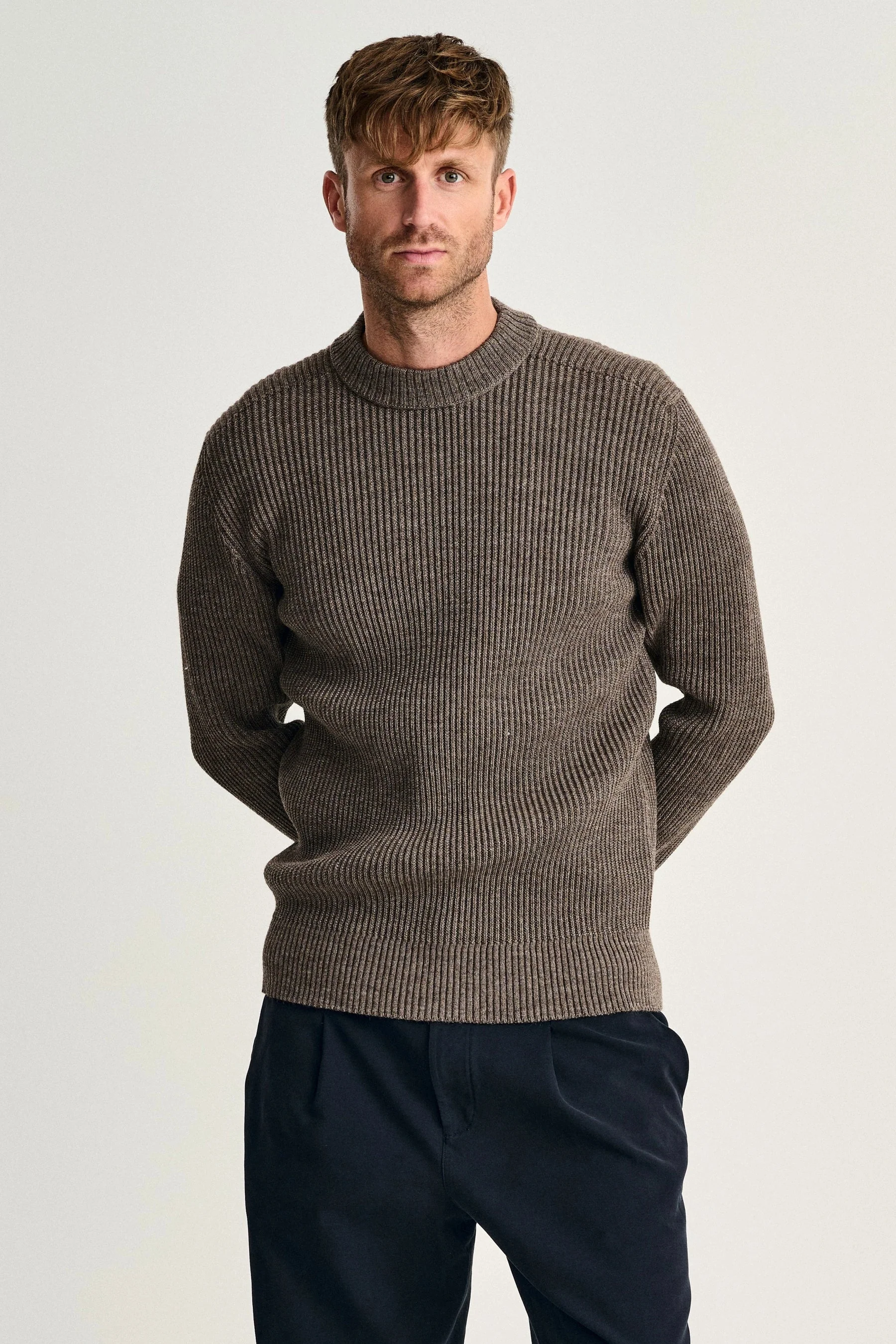FENDER crew neck | rund hals, terra-II brown - Image 5