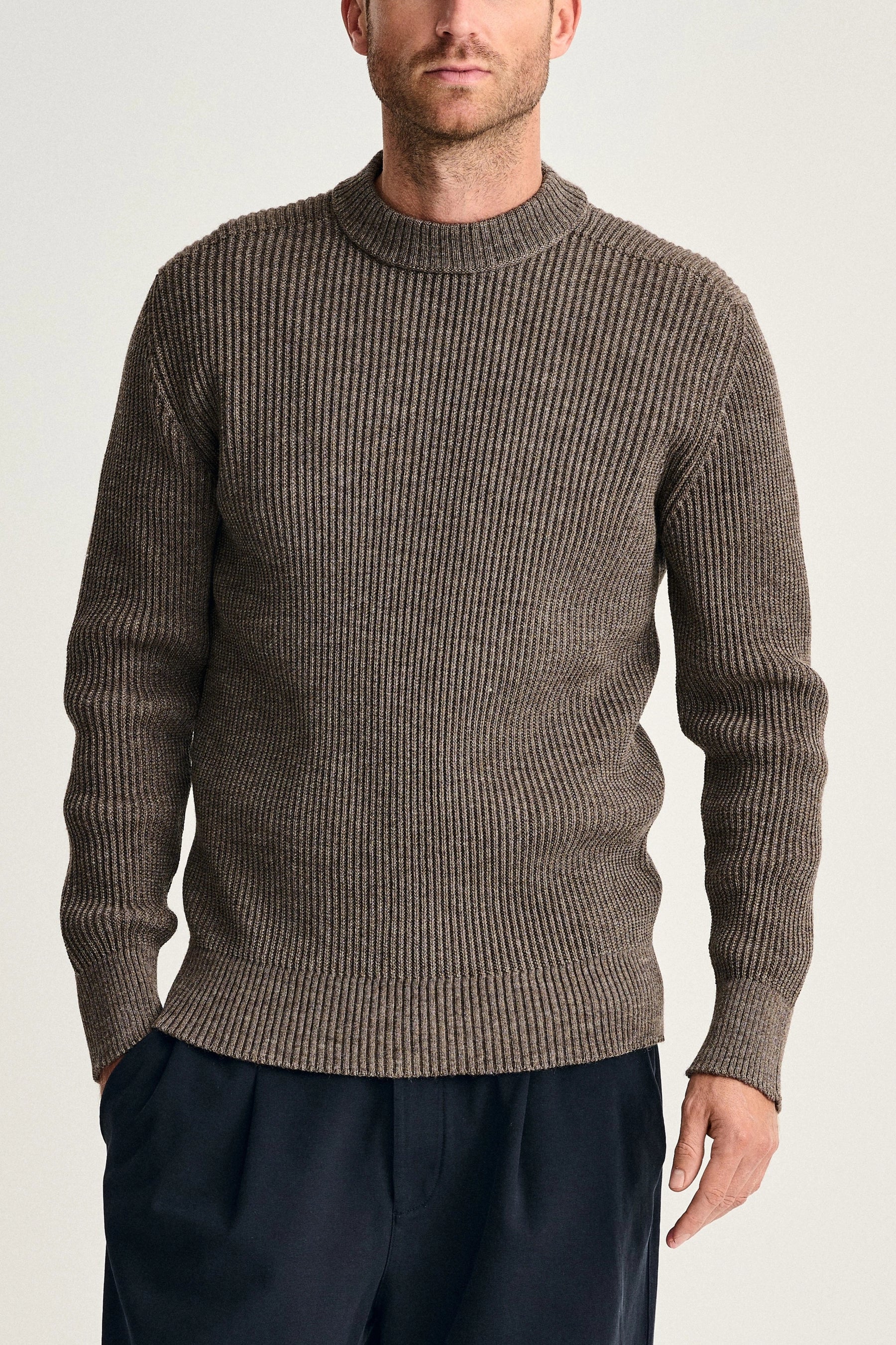 FENDER crew neck | rund hals, terra-II brown - Image 6