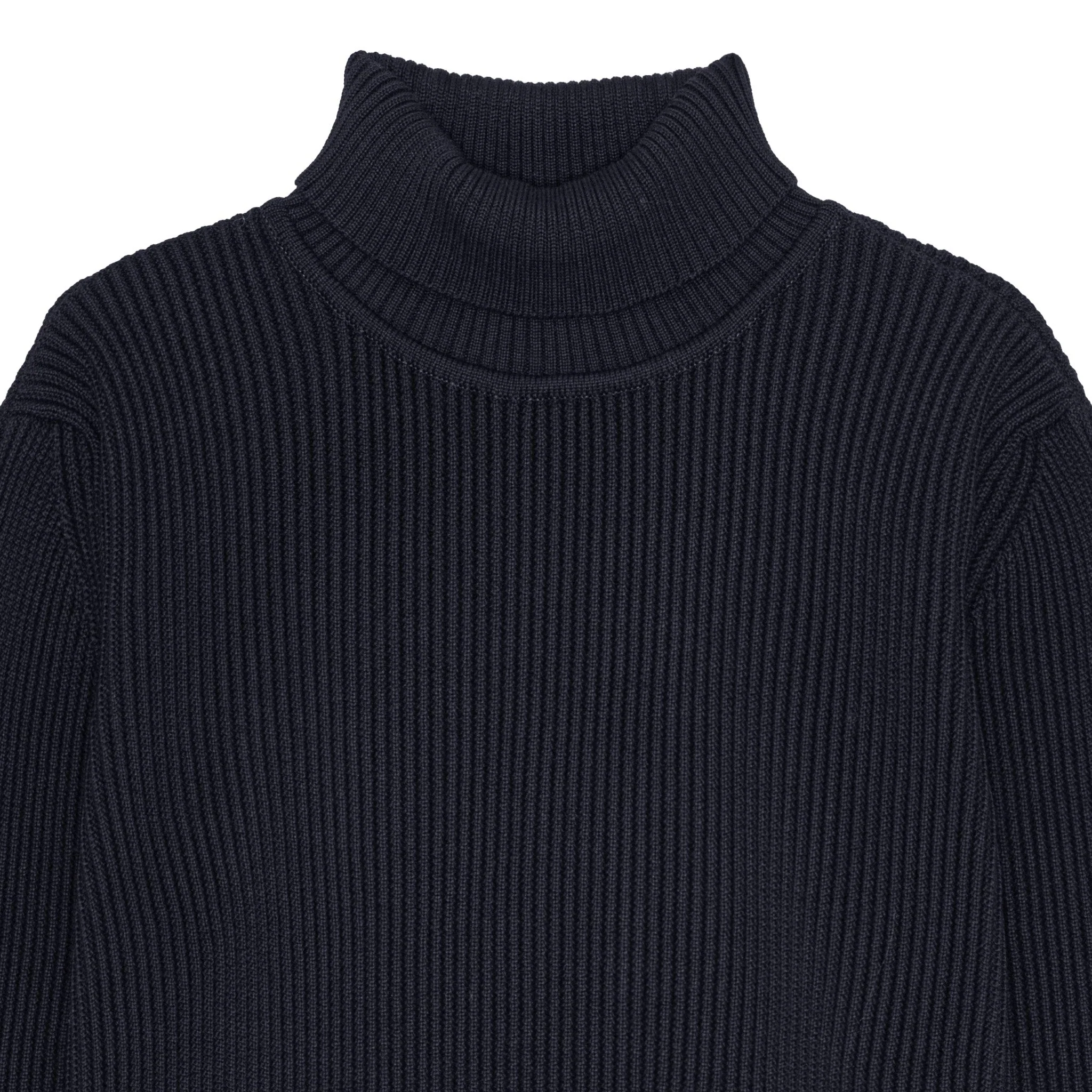 FENDER-III sweater | høj hals, navy blue (f) - Image 3